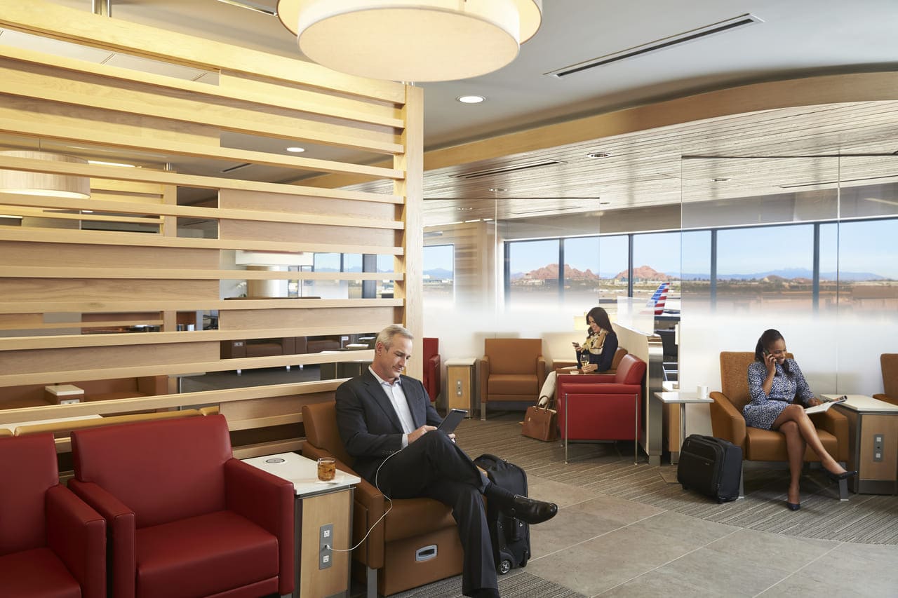 Relax in the Admirals Club before your flight with the AAdvatage Executive Card